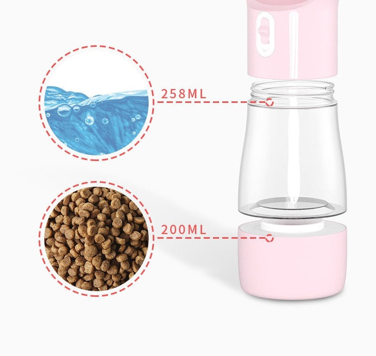 Portable Dog Water Bottle With Travel Bowl
