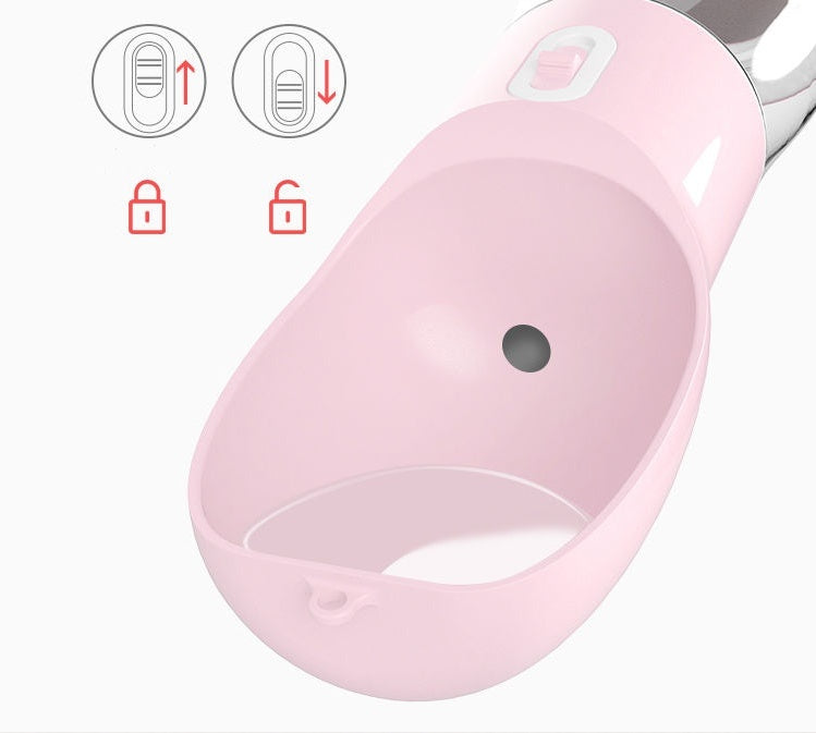 Portable Dog Water Bottle With Travel Bowl