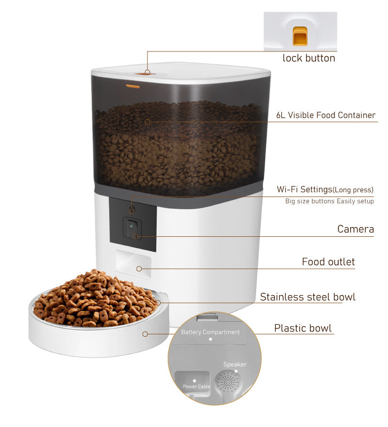 Smart Pet Feeder With HD Camera