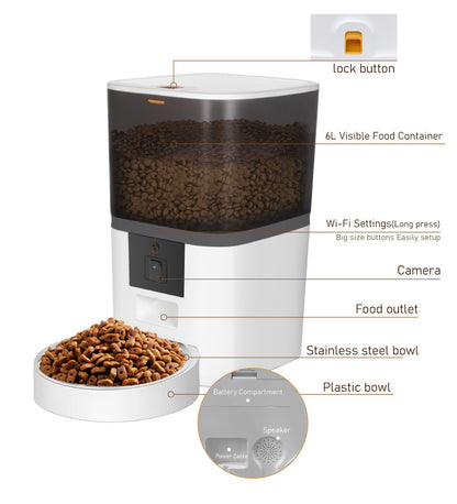 Smart Pet Feeder With HD Camera