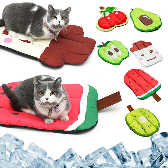 Fruity Chill Cooling Mat – Cute Fruit-Shaped Pet Bed