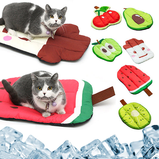 Fruity Chill Cooling Mat – Cute Fruit-Shaped Pet Bed